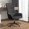vidaXL Chaise de relaxation Gris fonc&eacute; Tissu