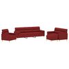 vidaXL Ensemble de canap&eacute;s 3 pcs coussins d&eacute;coratifs et coussins