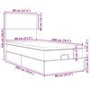 vidaXL Cadre de lit ottoman avec matelas cr&egrave;me 80x200 cm tissu