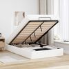 vidaXL Cadre de lit avec matelas avec matelas 2 pcs Blanc PVC