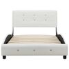 vidaXL Lit avec matelas à mémoire de forme Blanc Similicuir 90x200 cm
