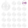 vidaXL Ensemble de Boules de No&euml;l 100 pc Transparent &Oslash; 10 cm Plastique