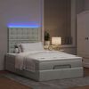 vidaXL Cadre de lit ottoman avec matelas gris clair 120x190 cm velours