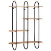 vidaXL &Eacute;tag&egrave;re murale 90 x 20 x 116,5 cm en bois massif brut de manguier