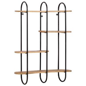 vidaXL &Eacute;tag&egrave;re murale 90 x 20 x 116,5 cm en bois massif brut de manguier