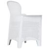 vidaXL Chaise de jardin lot de 2 coussin Blanc Plastique Aspect rotin