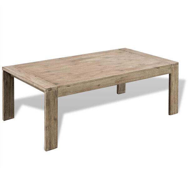 vidaXL Table basse Bois d'acacia massif bross&eacute; 110x60x40 cm
