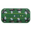 vidaXL Dessus de table de poker 8 joueurs 4 plis rectangulaire Vert