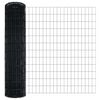vidaXL Cl&ocirc;ture Euro Gris 1,2 x 25 m Fer rev&ecirc;tu de PVC