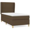 vidaXL Sommier &agrave; lattes de lit avec matelas Marron fonc&eacute; 90x190 cm