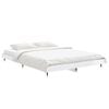 vidaXL Cadre de lit sans matelas blanc brillant 140x190 cm