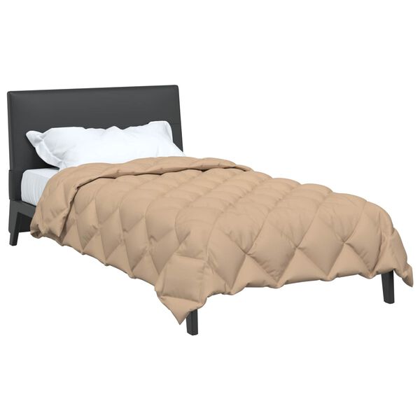 vidaXL Duvet d'hiver Taupe 220 x 135 cm Microfibre