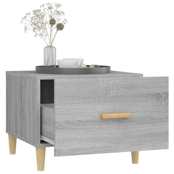 vidaXL Table basse Sonoma gris 50x50x40 cm Bois d'ing&eacute;nierie