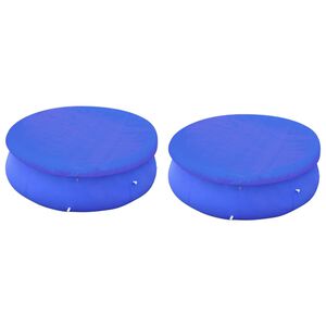 vidaXL Couvertures de piscines rondes hors sol de 450-457 cm 2 pcs