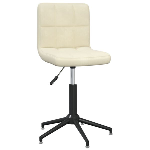 vidaXL Chaises &agrave; manger pivotantes lot de 4 Cr&egrave;me Velours