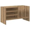 vidaXL Meuble &agrave; vinyles avec &eacute;tag&egrave;re Ch&ecirc;ne artisanal 78,5 x 35 x 45 cm