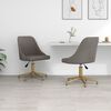 vidaXL Chaises pivotantes &agrave; manger lot de 2 Gris clair Velours