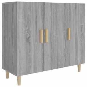 vidaXL Buffet sonoma gris 90x34x80 cm bois d'ing&eacute;nierie