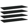 vidaXL Panneaux de biblioth&egrave;que 4 pcs Noir 100x40x1,5 cm Agglom&eacute;r&eacute;