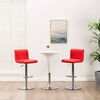 vidaXL Tabourets de bar lot de 2 rouge similicuir