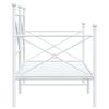 vidaXL Lit de repos sans matelas blanc 90x200 cm acier