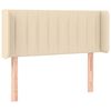 vidaXL T&ecirc;te de lit &agrave; LED Cr&egrave;me 93x16x78/88 cm Tissu