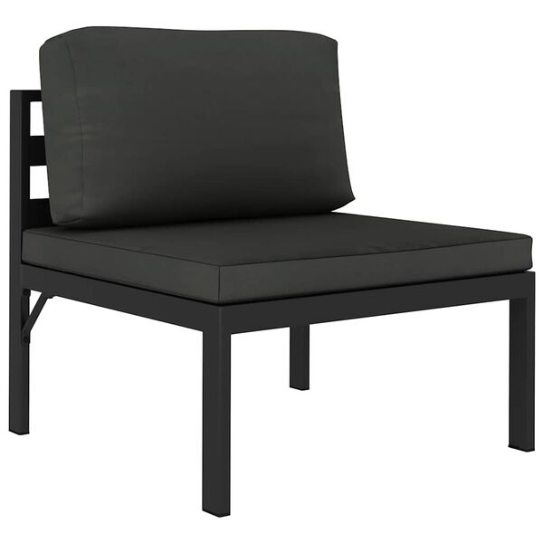 vidaXL Salon de jardin 6 pcs avec coussins Aluminium Anthracite