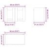vidaXL Armoire suspendue avec porte 2 pcs Ch&ecirc;ne noir 60 x 31 x 40 cm