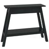 vidaXL Table console avec tiroirs Noir 90x30x75cm Bois d'acajou massif