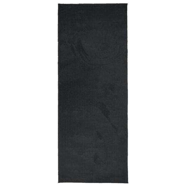 vidaXL Tapis OVIEDO &agrave; poils courts noir 80x200 cm