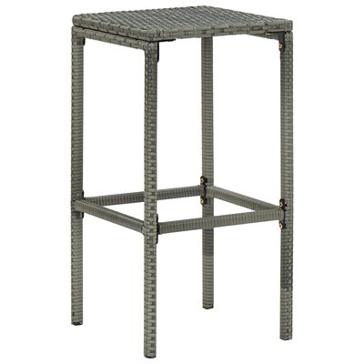 vidaXL Ensemble de bar de jardin 8 pcs et coussins Résine tressée Gris