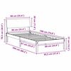 vidaXL Cadre de lit Marron et taupe 90 x 190 cm Bois massif en pin