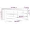 vidaXL Banc &agrave; chaussures Gris 110x38x45,5 cm Bois de pin massif
