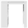 vidaXL Table de bar avec &eacute;tag&egrave;res blanc bois d'ing&eacute;nierie