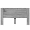 vidaXL Cabinet de T&ecirc;te de Lit avec LED Gris Sonoma Bois d'ing&eacute;nierie