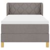 vidaXL Lit &agrave; ressorts avec matelas Taupe 90 x 200 cm tissu