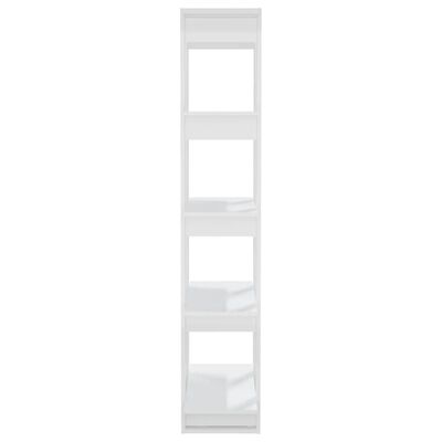vidaXL Bibliothèque/Séparateur de pièce Blanc brillant 80x30x160 cm