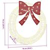 vidaXL Couronne avec 60 LED Blanc chaud 76 x 8.5 x 76 cm Acrylique