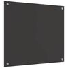 vidaXL Protection de cuisine 2 pcs Gris fonc&eacute; 70 x 60 cm verre tremp&eacute;