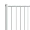vidaXL T&ecirc;te de lit de remplacement m&eacute;tal blanc 160 cm