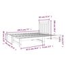 vidaXL Lit coulissant sans matelas 2x(90x190) cm