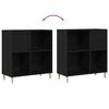 vidaXL Meuble &agrave; vinyles Ch&ecirc;ne noir 84,5 x 38 x 89 cm Bois d'ing&eacute;nierie