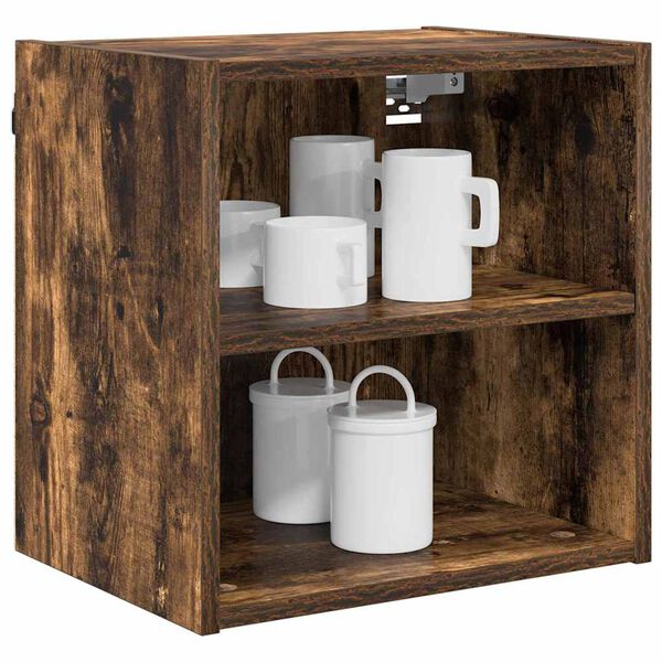vidaXL Armoire suspendue avec stockage Ch&ecirc;ne fum&eacute; 40 x 29,5 x 40 cm