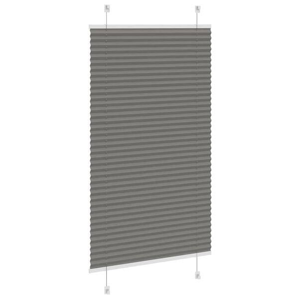 vidaXL Store pliss&eacute; anthracite 75x100 cm largeur du tissu 74,4 cm