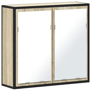 vidaXL Armoire de salle de bain avec miroir Ch&ecirc;ne Sonoma 65 x 20 x 60 cm Bois d'ing&eacute;nierie