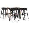 vidaXL Ensemble de bar 7 pcs Blanc et noir