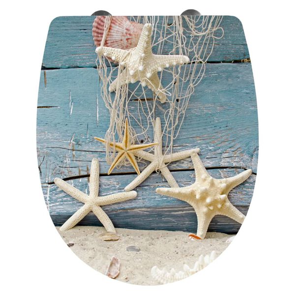 CORNAT Si&egrave;ge de toilette avec fermeture en douceur STARFISH