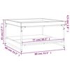 vidaXL Table basse noir 80x80x45 cm bois d'ingénierie et fer