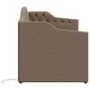 vidaXL Lit avec matelas et &eacute;clairage USB Taupe Tissu 90x200 cm