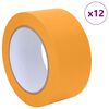 vidaXL Rubans de masquage pour peintre 12 pcs Jaune 50 mm x 50 m